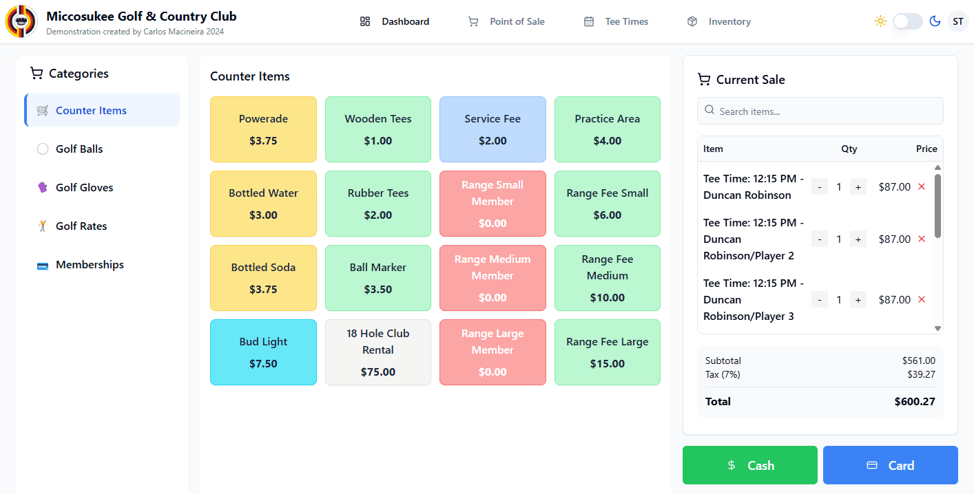 Miccosukee Point of Sale System