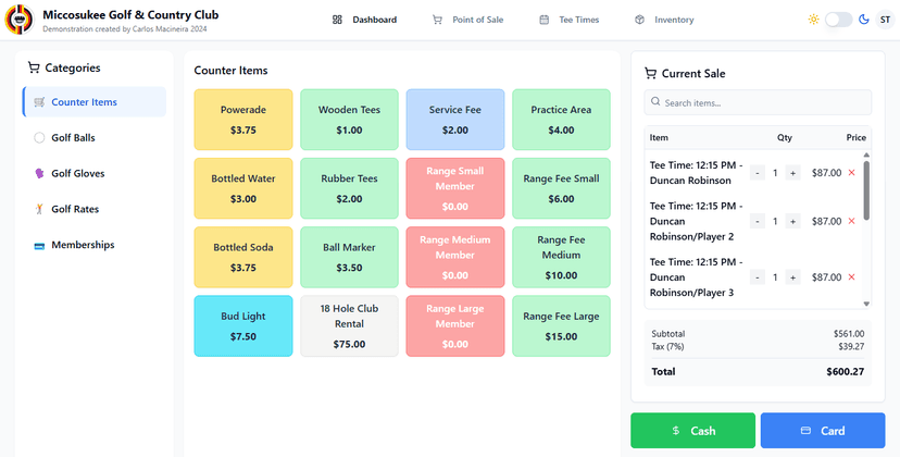 Miccosukee Point of Sale System